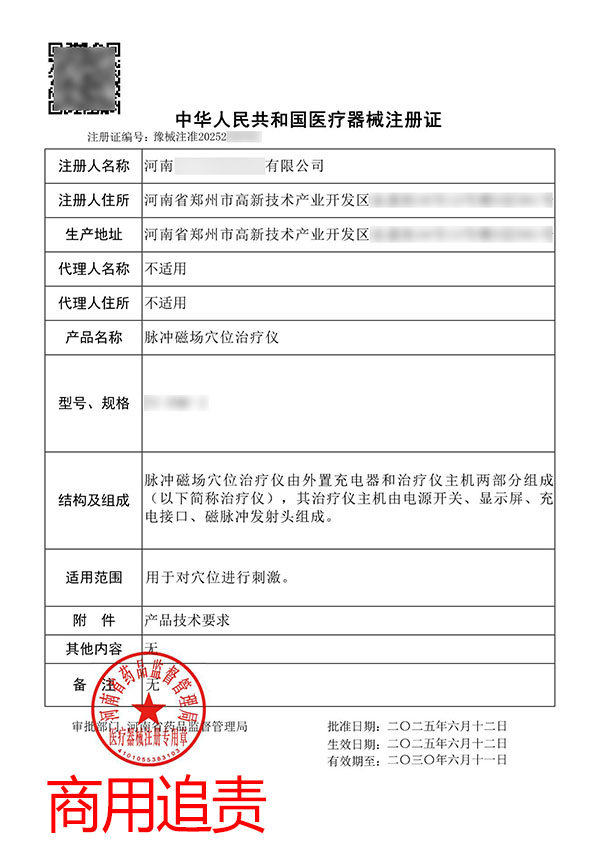 脈沖磁場(chǎng)穴位治療儀同品種比對(duì)產(chǎn)品注冊(cè)案例(圖2)